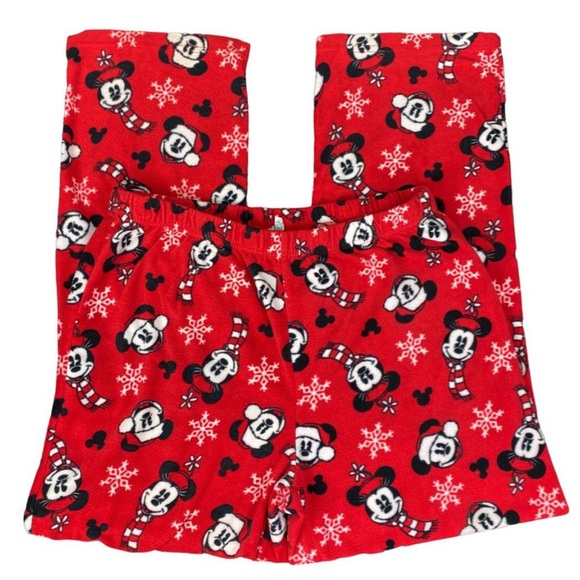{SOLD}Disney Mickey and Minnie Mouse Christmas pajama pj pants - Picture 2 of 5